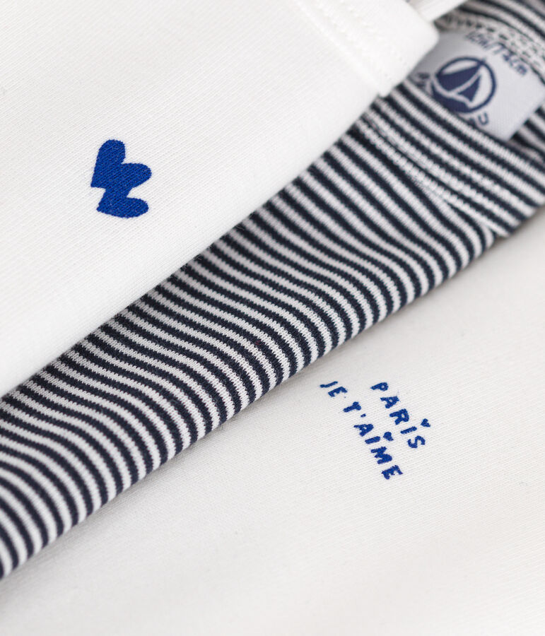 Setje van 3 katoenen rompertjes met lange mouw voor baby's multicouleur