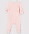Dors-bien bébé en velours de coton biologique rose FLEUR