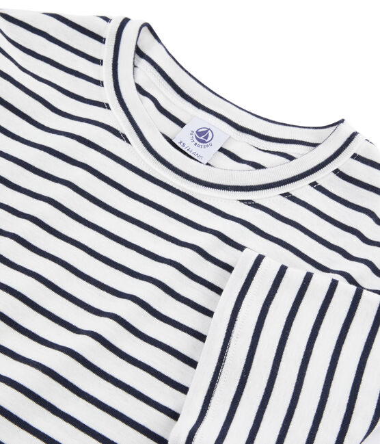Tee shirt iconique femme blanc MARSHMALLOW/bleu SMOKING