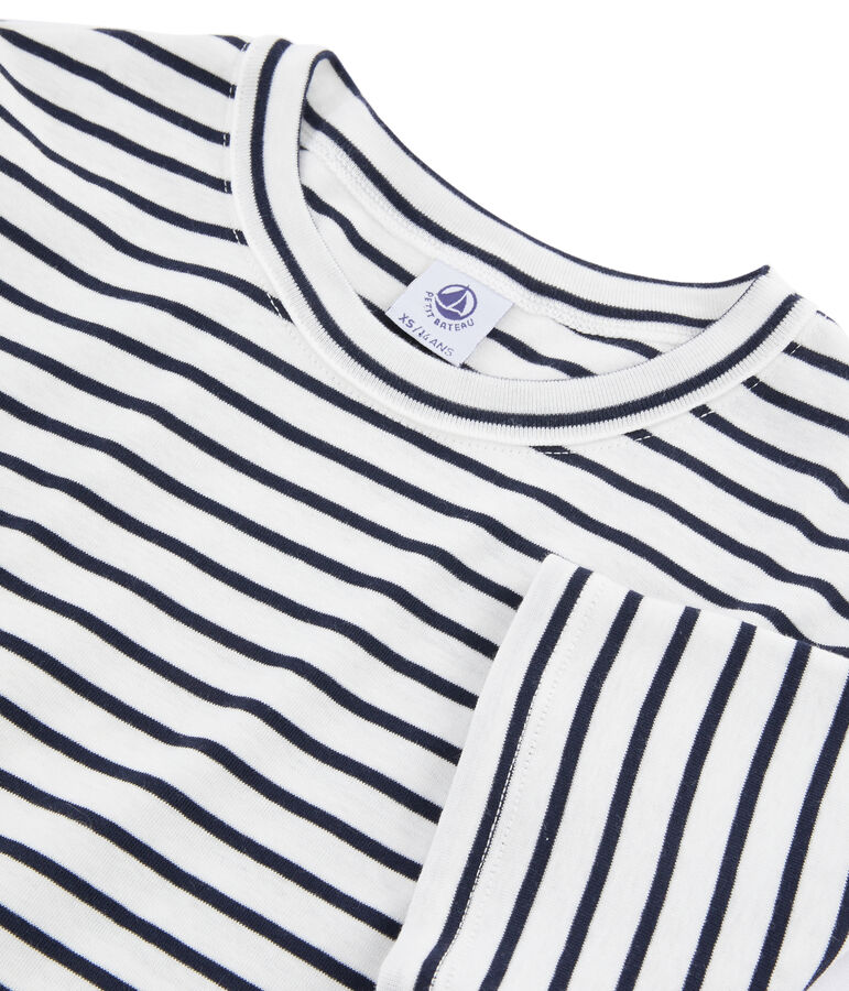 Iconisch damesshirt wit/blauw