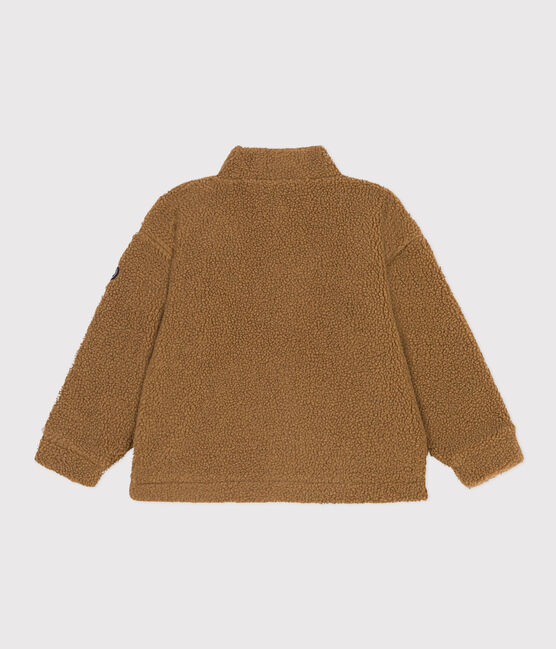 Gerecyclede sherpa jas meisje / jongen bruin BRINDILLE