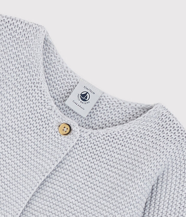 Gebreid vestje uit biokatoen voor baby's grijs