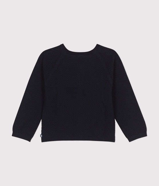Cardigan voor meisjes in katoen blauw SMOKING