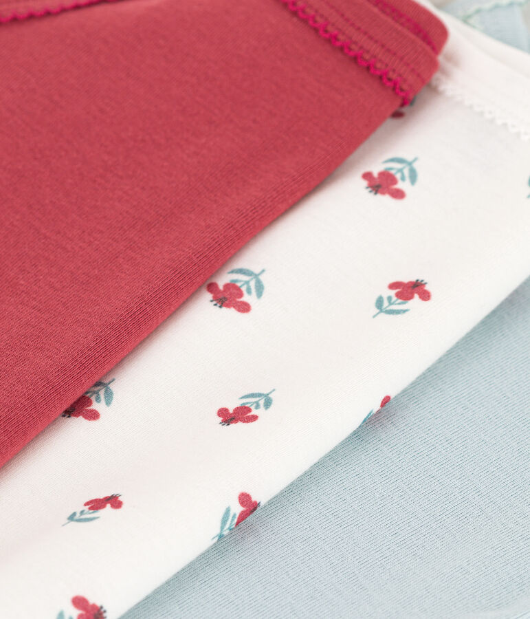 Set van 3 body's met bandjes en bloemetjes in katoen multicouleur