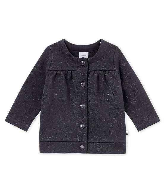 Vest in molton met glitters voor babymeisjes blauw SMOKING/geel DORE