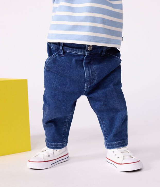 Pantalon b&eacute;b&eacute; en denim bleu