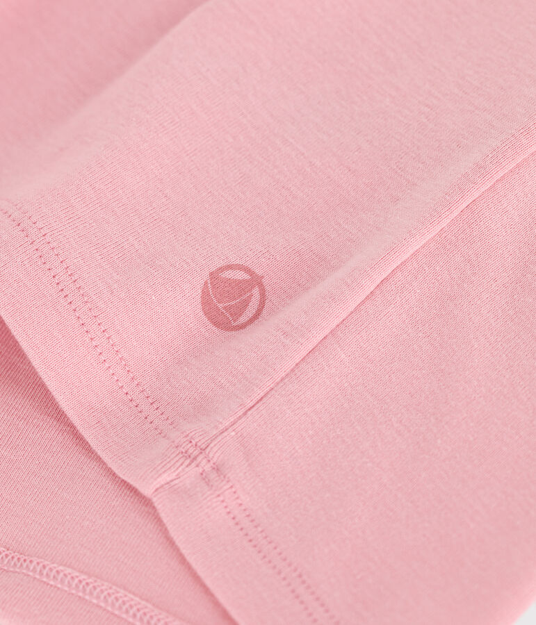 L'Iconique, effen katoenen T-shirt met kartelrandje voor dames roze