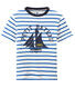 Gestreept jongens-T-shirt met opdruk