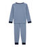 Pyjama petit garçon bleu LIMOGES/blanc MARSHMALLOW
