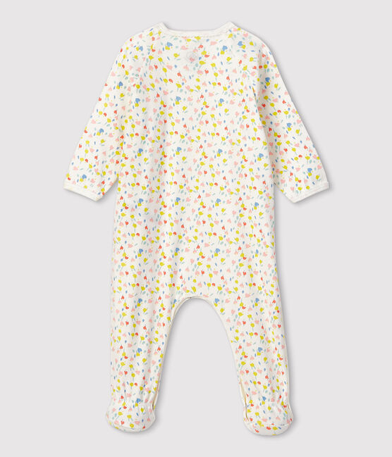 Dors-bien fleuri bébé en coton biologique blanc MARSHMALLOW/blanc MULTICO