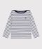 Marini&egrave;re iconique enfant en coton &eacute;pais blanc/bleu