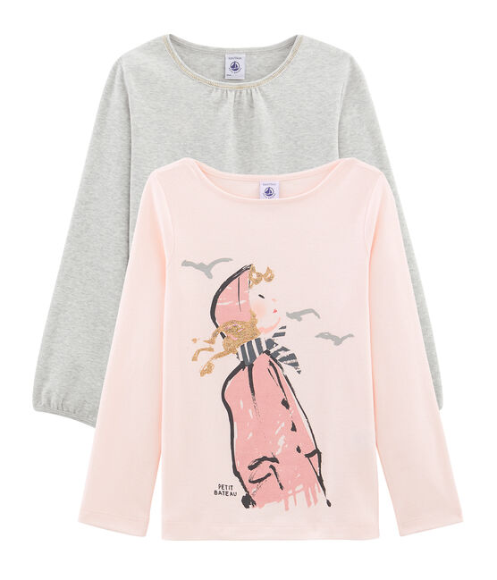 Set van twee T-shirts meisjes variante 1