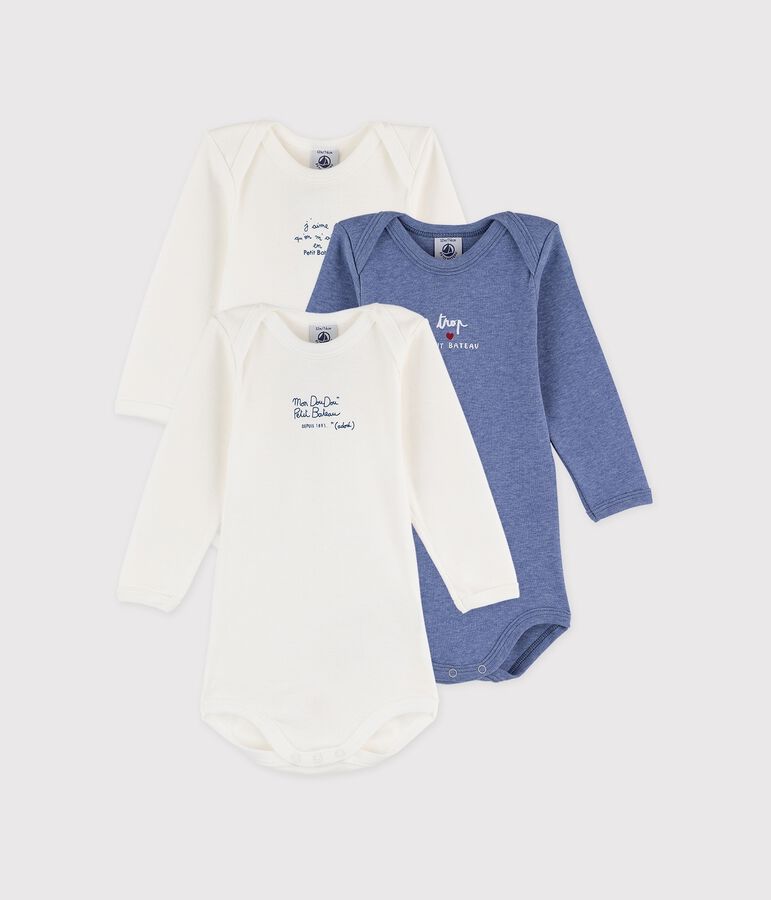 Set van 3 rompertjes met lange mouwen voor baby's multicouleur