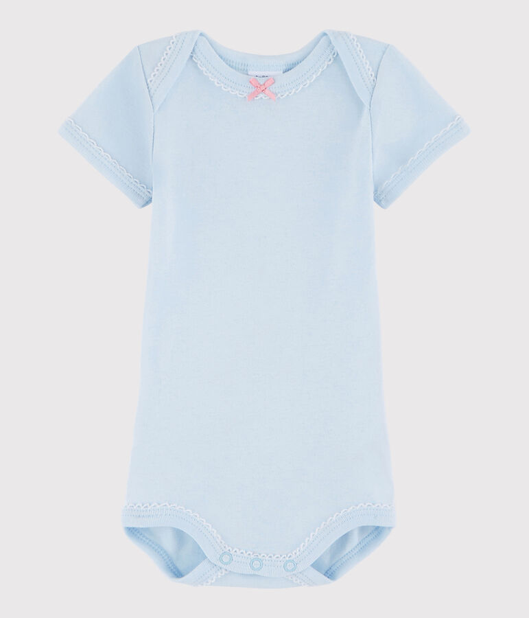 Rompertje met korte mouwen babymeisje blauw FRAICHEUR