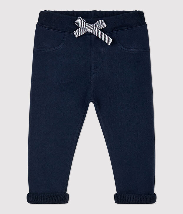 Pantalon en molleton b&eacute;b&eacute;. bleu marine