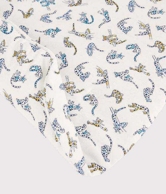 Gigoteuse bébé imprimé panthères en coton biologique blanc MARSHMALLOW/blanc MULTICO