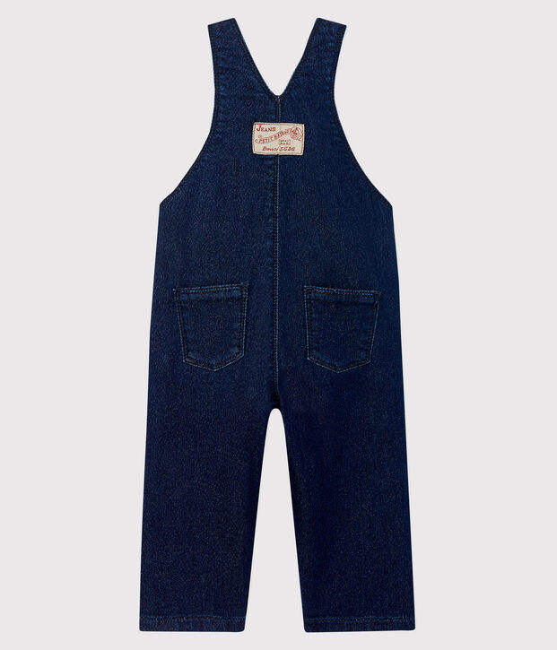 Salopette en molleton denim b&eacute;b&eacute; bleu