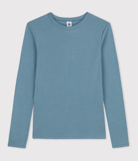 Tee-shirt L'ICONIQUE col rond en coton Femme bleu ROVER