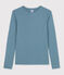 Tee-shirt L'ICONIQUE col rond en coton Femme bleu ROVER