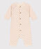 Combinaison longue imprimée bébé en tubique en coton blanc AVALANCHE/ MULTICO