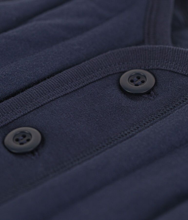 Veste b&eacute;b&eacute; sans manche en tubique matelass&eacute; bleu