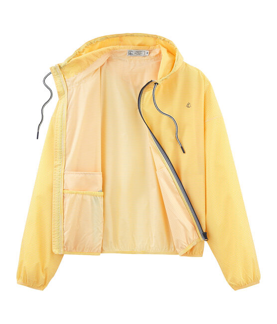 Coupe-vent court mixte jaune HONEY/blanc MARSHMALLOW