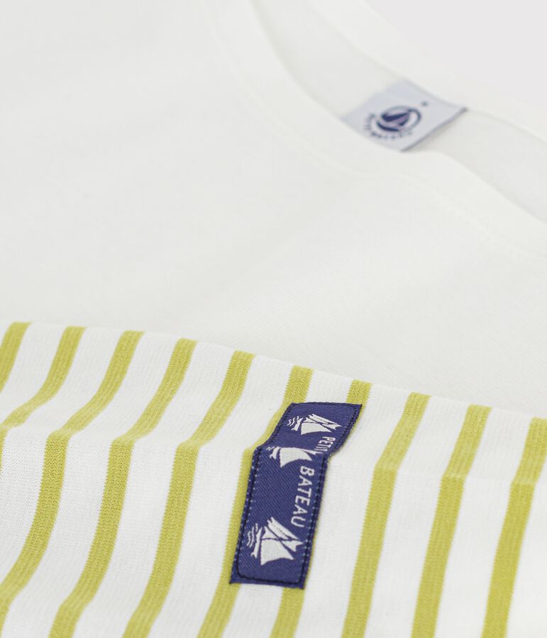 Marini&egrave;re femme en coton &agrave; rayures vert/vert