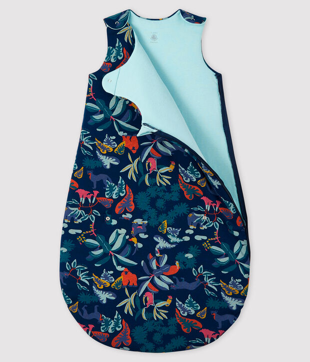 Meeneembare trappelzak voor baby blauw/multicouleur