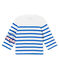 Marinière créative bébé garçon blanc MARSHMALLOW/bleu PERSE