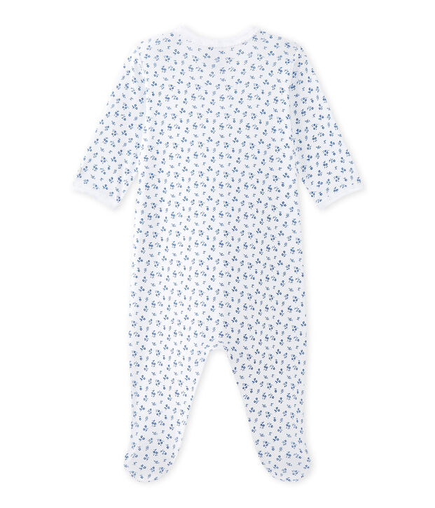 Dors bien b&eacute;b&eacute; fille imprim&eacute; blanc/bleu