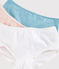 Lot de 3 shorties pois argent petite fille en coton biologique  et elasthanne variante 1