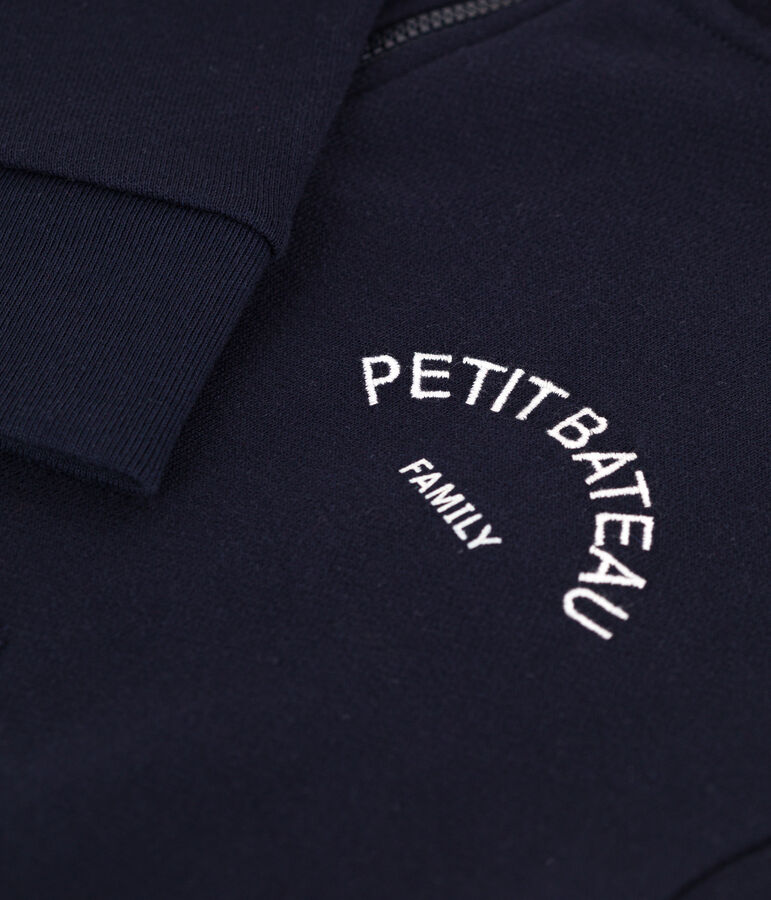 Sweatshirt zipp&eacute; &agrave; capuche enfant gar&ccedil;on bleu