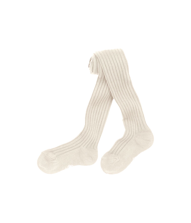 Collant fille uni beige Coquille