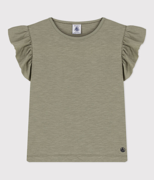 Katoenen T-shirt met korte mouwen voor meisjes groen