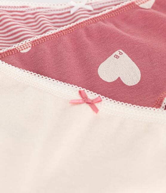 Lot de 3 shorties cœur en coton enfant variante 1