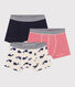 Setje met 3 katoenen boxershorts met walvisprint voor kinderen