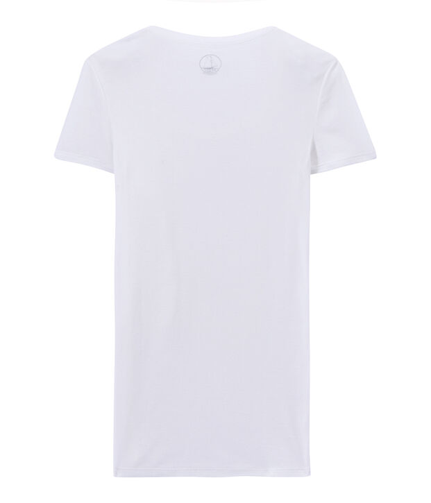 T-shirt femme en coton l&eacute;ger blanc