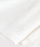 Blouse bébé en popeline de coton manches longues, à col et brodée blanc ECUME