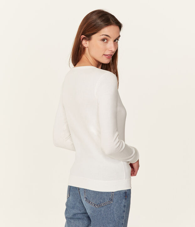 Iconische vrouwencardigan wit