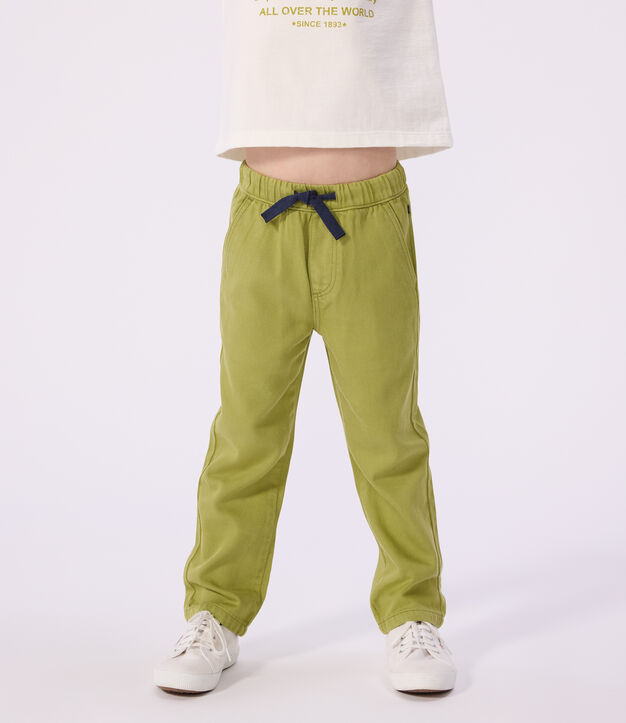 Katoenen kinderbroek groen