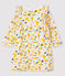 Jurk met lange mouwen babymeisje beige MONTELIMAR/wit MULTICO