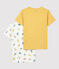 Set van 2 jongens t-shirts met korte mouwen en moeflonprint van biologisch katoen variante 1