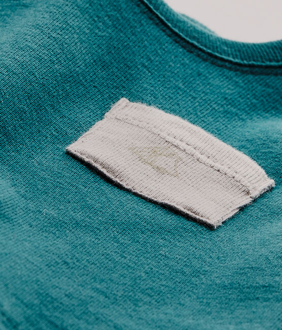 Tee-shirt bébé garçon uni vert Olivier
