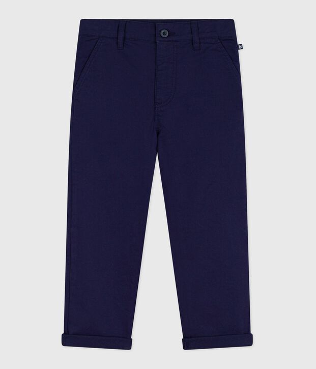 Pantalon enfant en coton bleu marine