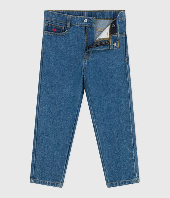 Kinderbroek van denim blauw DENIM MOYEN