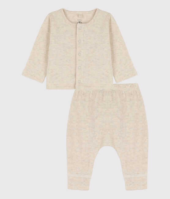 Set met 2 stuks in biologisch tubic voor baby's beige MONTELIMAR CHINE