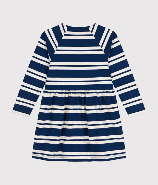 Robe manches longues en coton épais enfant fille bleu MEDIEVAL/ MONTELIMAR