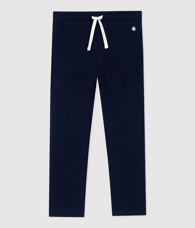 Comfortabele katoenen meisjesbroek blauw
