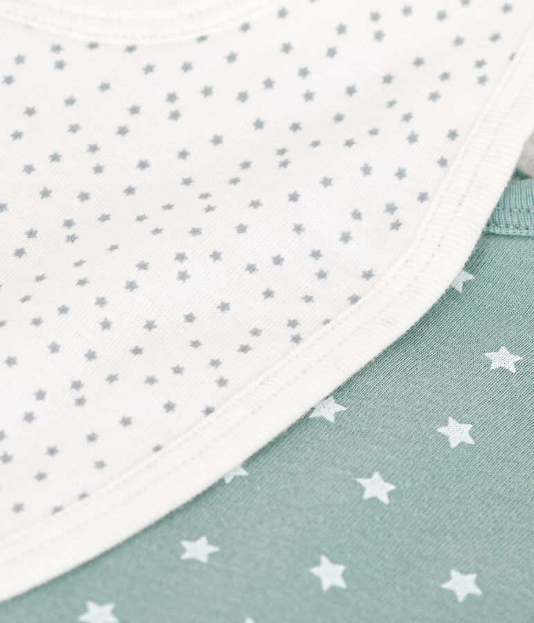 Lot de 2 bavoirs imprim&eacute;s b&eacute;b&eacute; en coton multicouleur