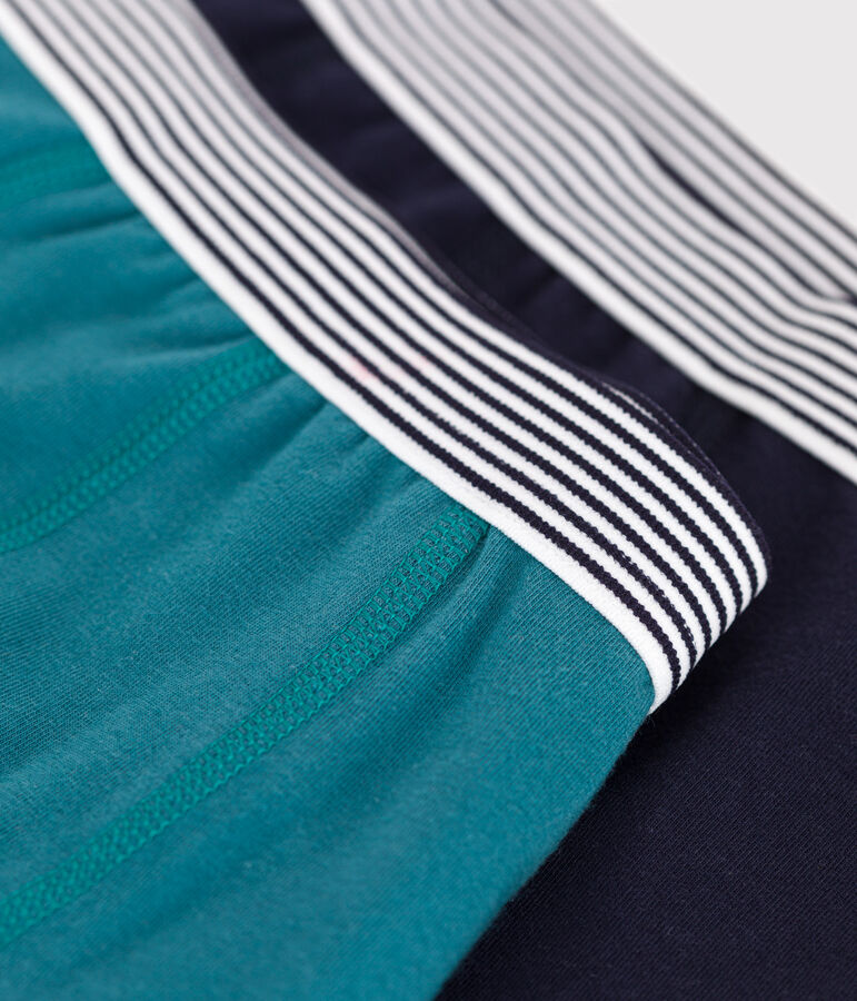 Setje met 2 effen boxershorts voor kinderen in katoen en elastaan multicouleur
